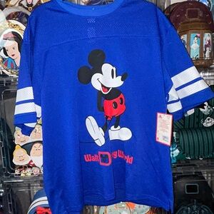 NWT Disney Parks Unisex Walt DisneyWorld Mickey Football Jersey- size M